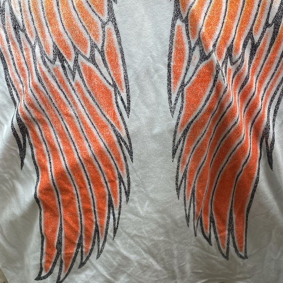 Sinful 💯 Cotton Butter Soft Print Tee Distressed Collar and Sleeveless - Picture 13 of 16